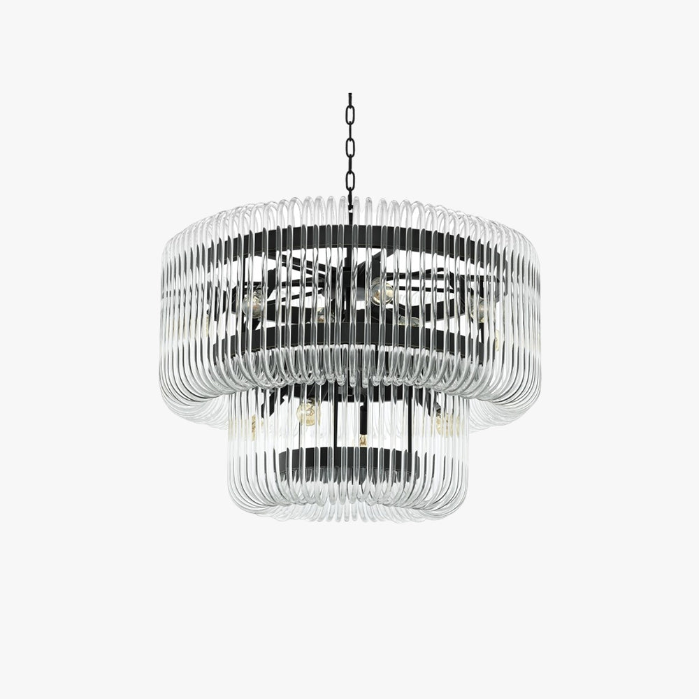 Kristy candelabru modern de lux LED plafonieră neagră/Aur sticlă living