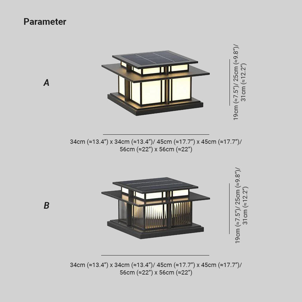 Milo Pillar Solar /cu conexiune electrică fixă lampă de perete pentru exterior
