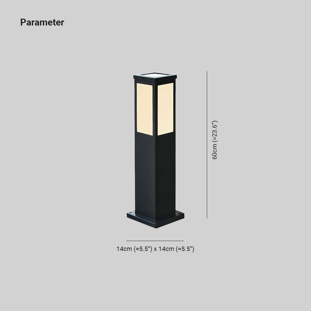Leo Bollard Solar Outdoor Light