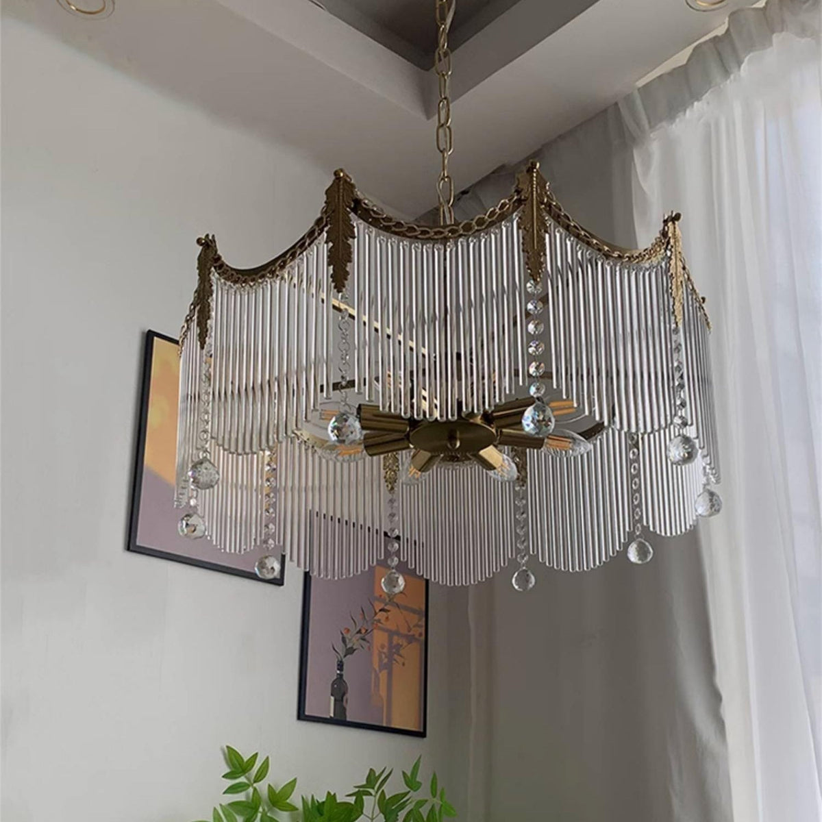 Elias candelabru Luxos din sticlă Farmhouse