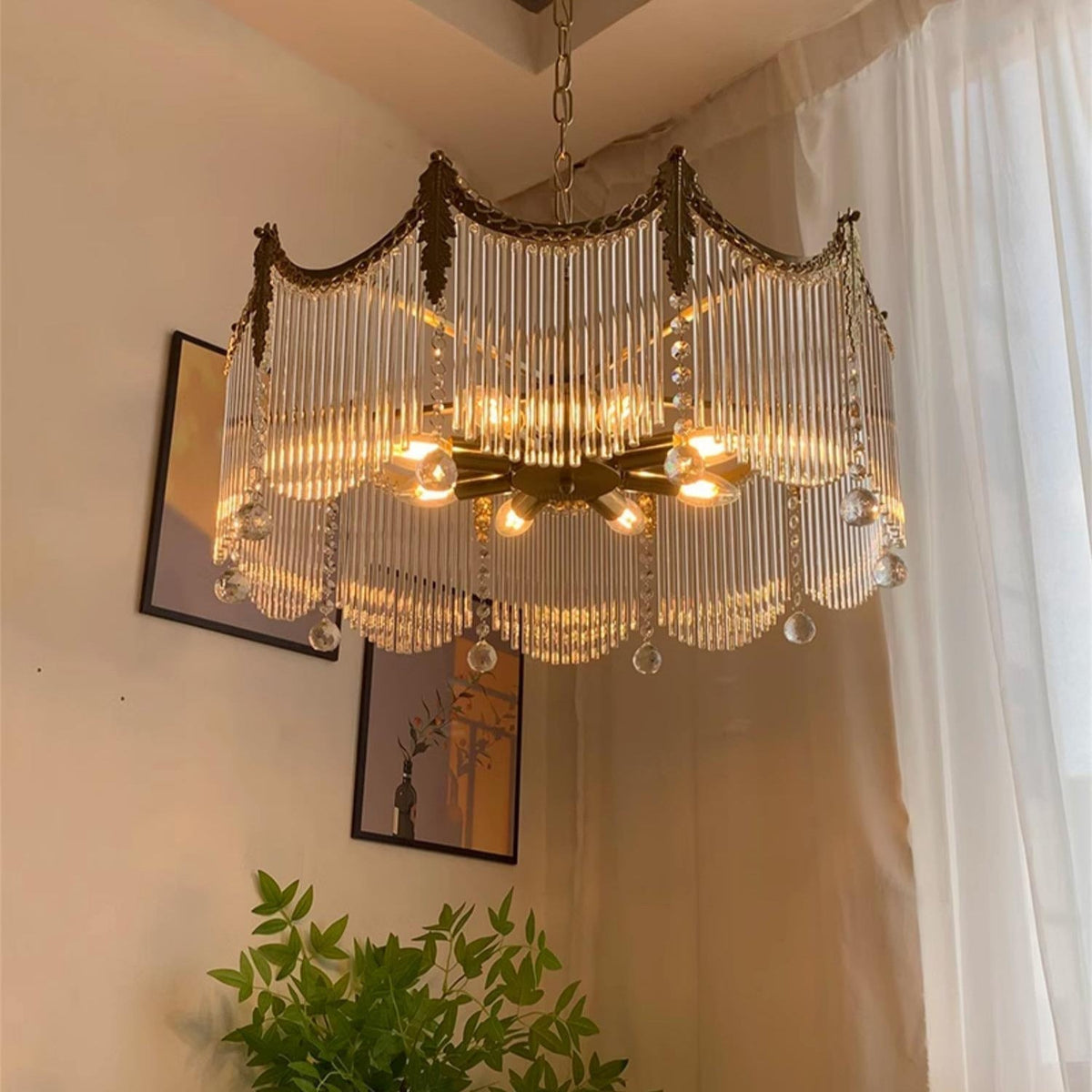 Elias candelabru Luxos din sticlă Farmhouse