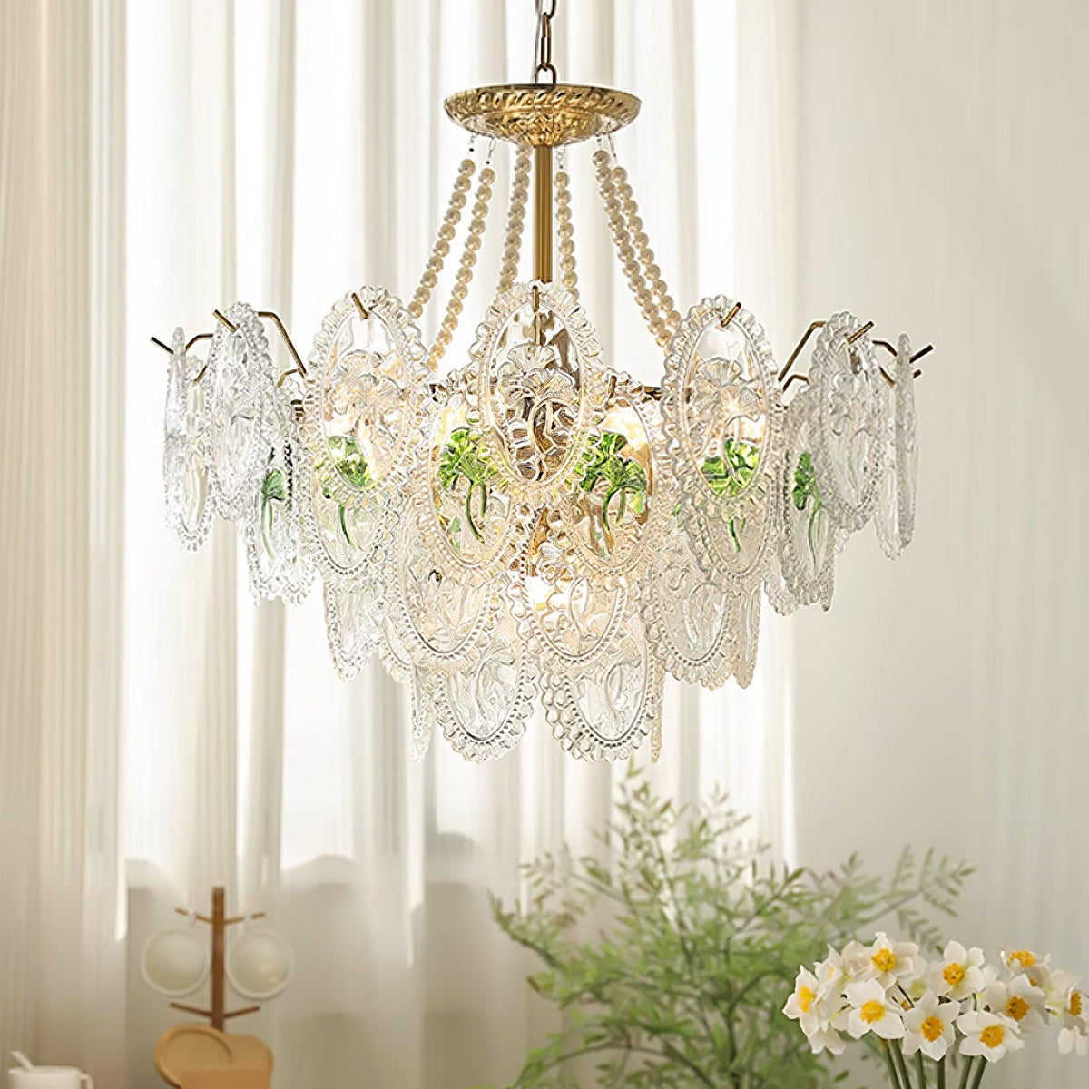 Havin candelabru Perle lucioase