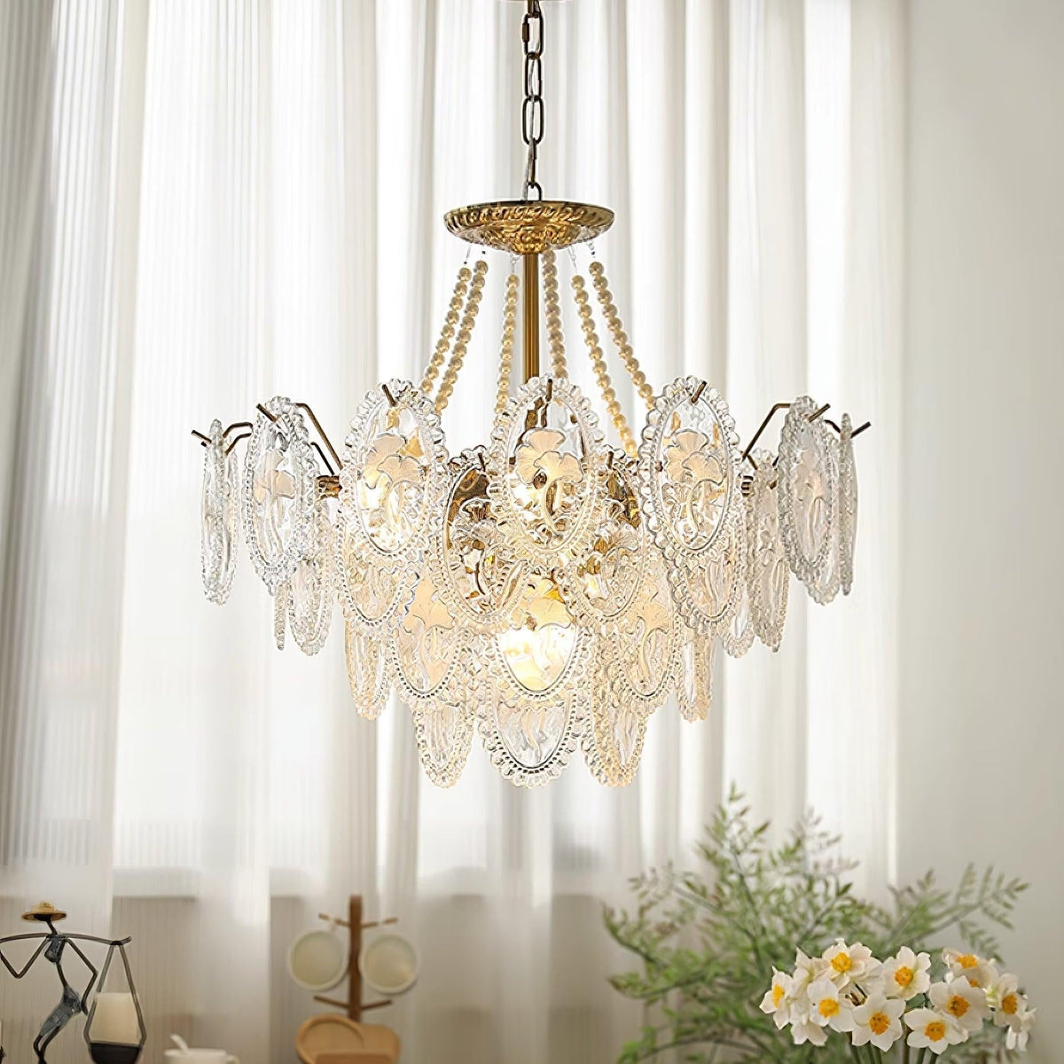 Havin candelabru Perle lucioase