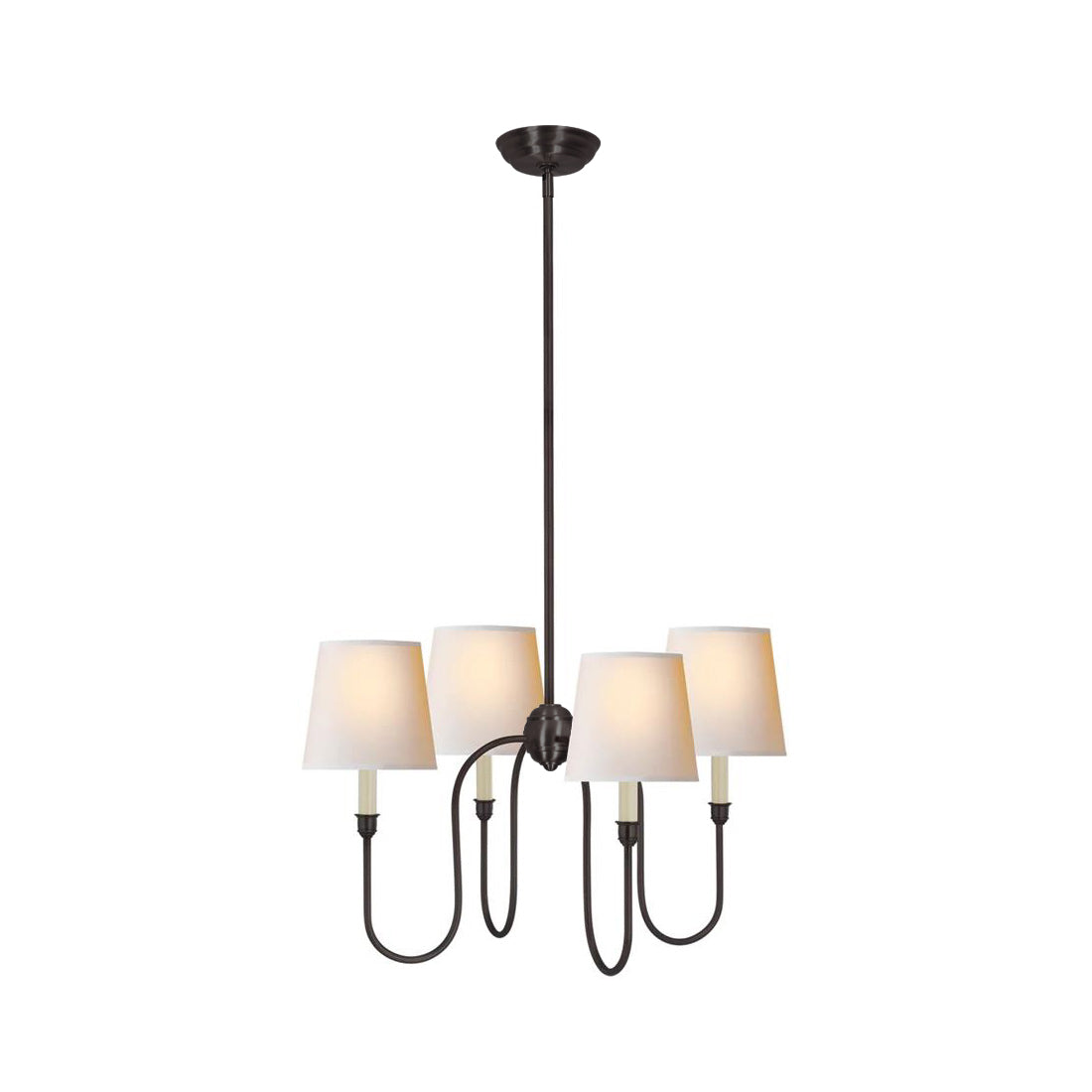 Talia candelabru din alamă și material textil, de lux