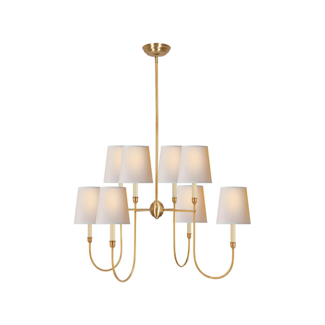 Talia candelabru din alamă și material textil, de lux