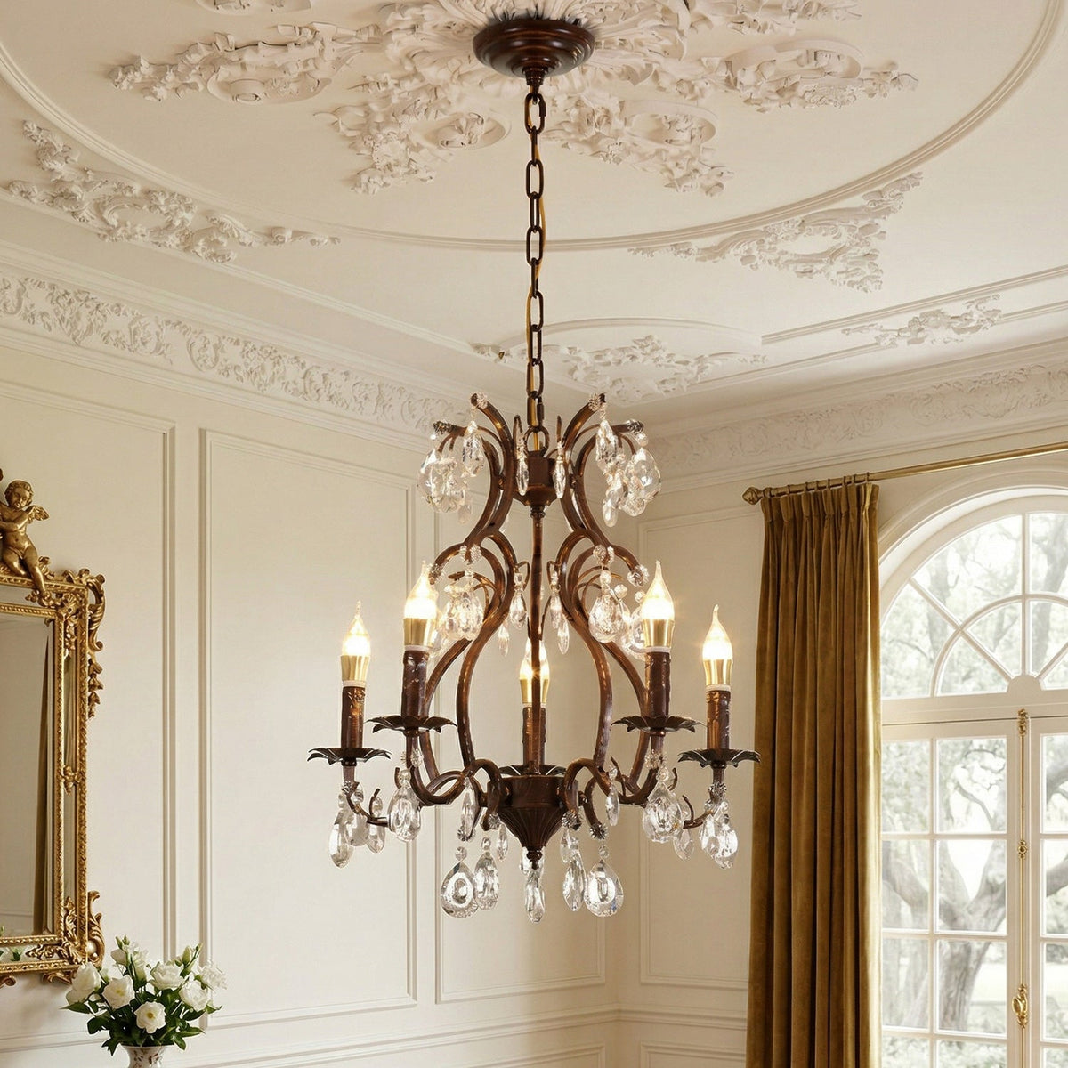 Delmoria candelabru Vesper din cristal