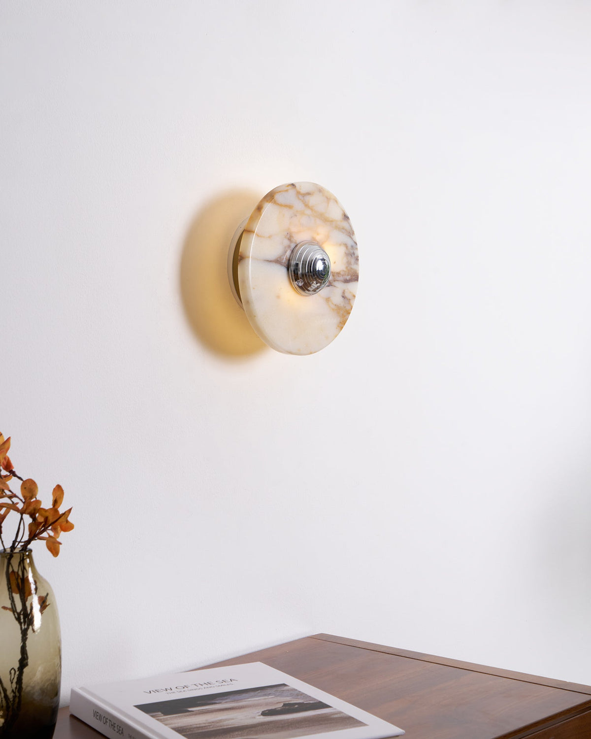 Aplică de perete din marmură disc LED luminiere modernă multiple culori