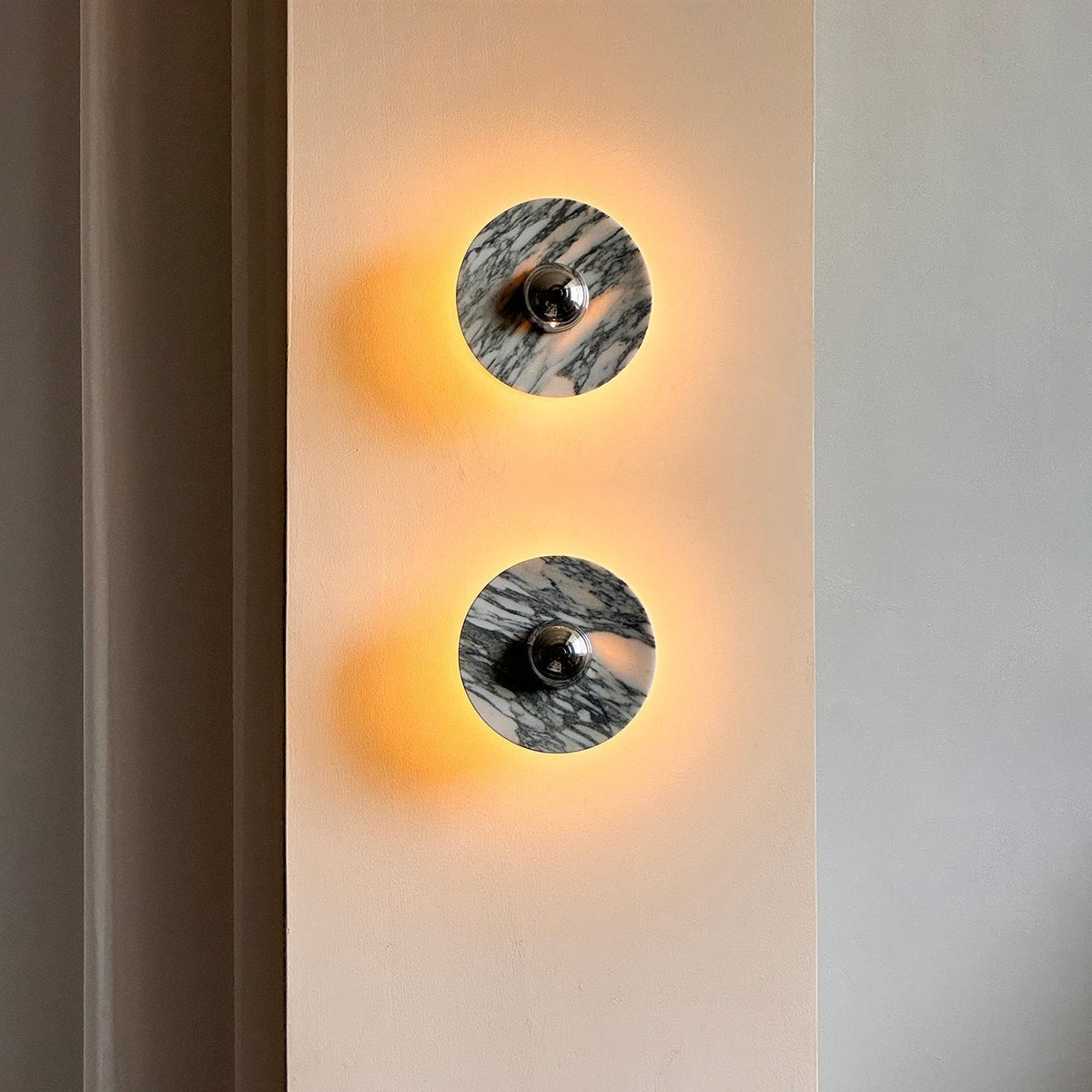 Aplică de perete din marmură disc LED luminiere modernă multiple culori