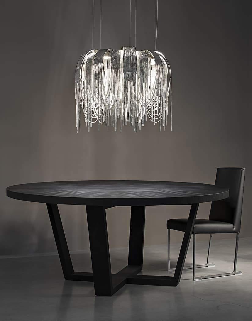 Tarien candelabru Lanțuri Stratificate Nichel Lux