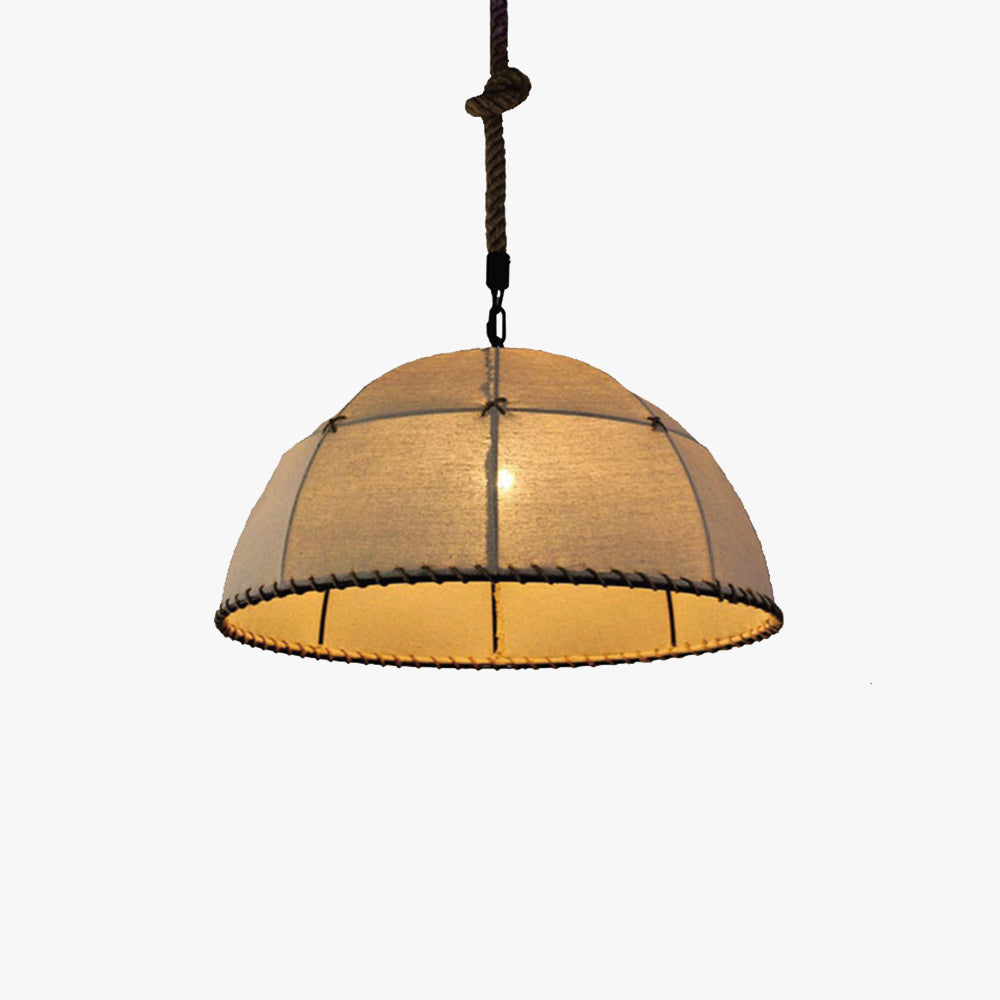 Ritta lampă suspendată din metal și frânghie, industrială, LED, pentru dormitor