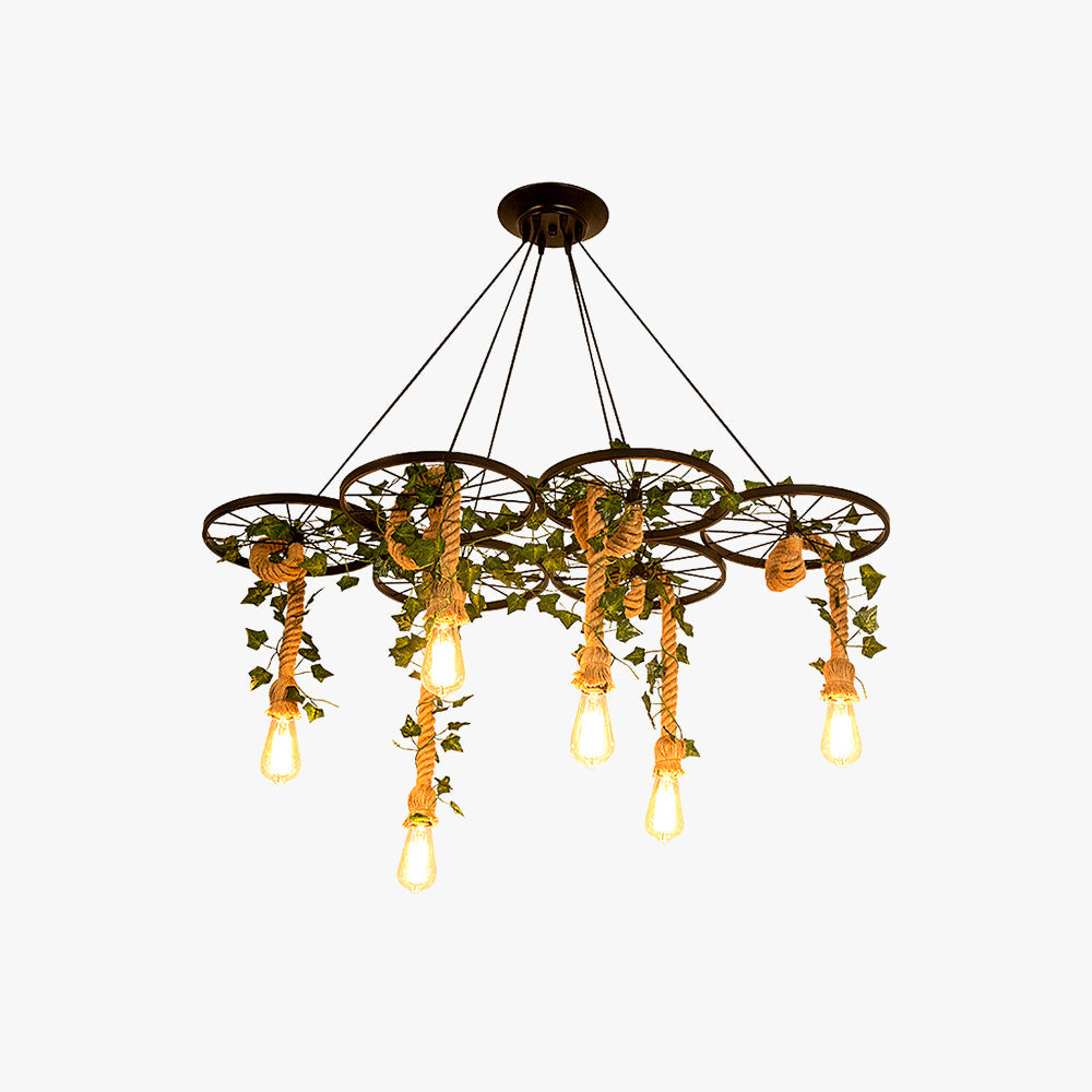 Arisha industrial LED candelabru negru living/Sală de mese