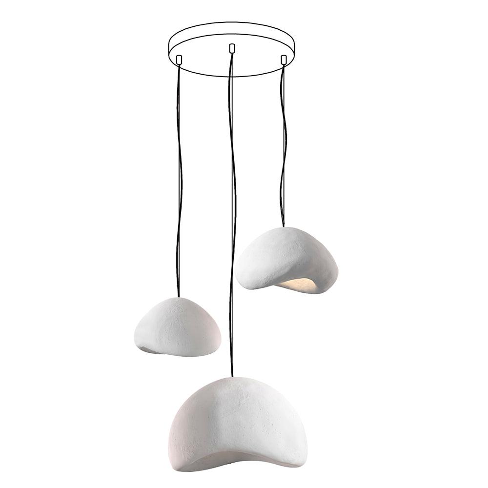 Candelabru Wabi-Sabi Pebble Cluster Form Organic minimalist Artistic