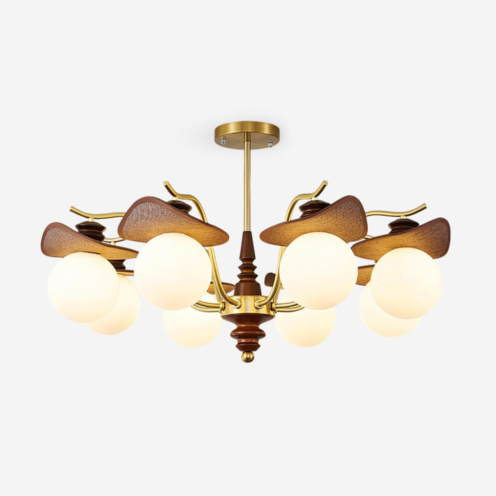 Candelabru glob din lemn