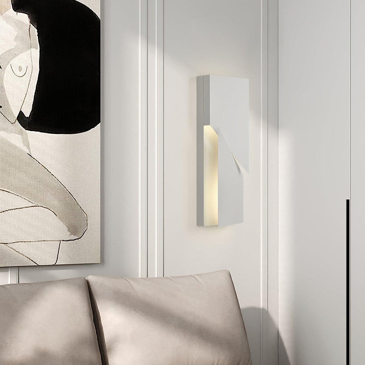 Aplică de perete 3D Geometric Panels stratificat Light Art Reglare prin telecomandă modern
