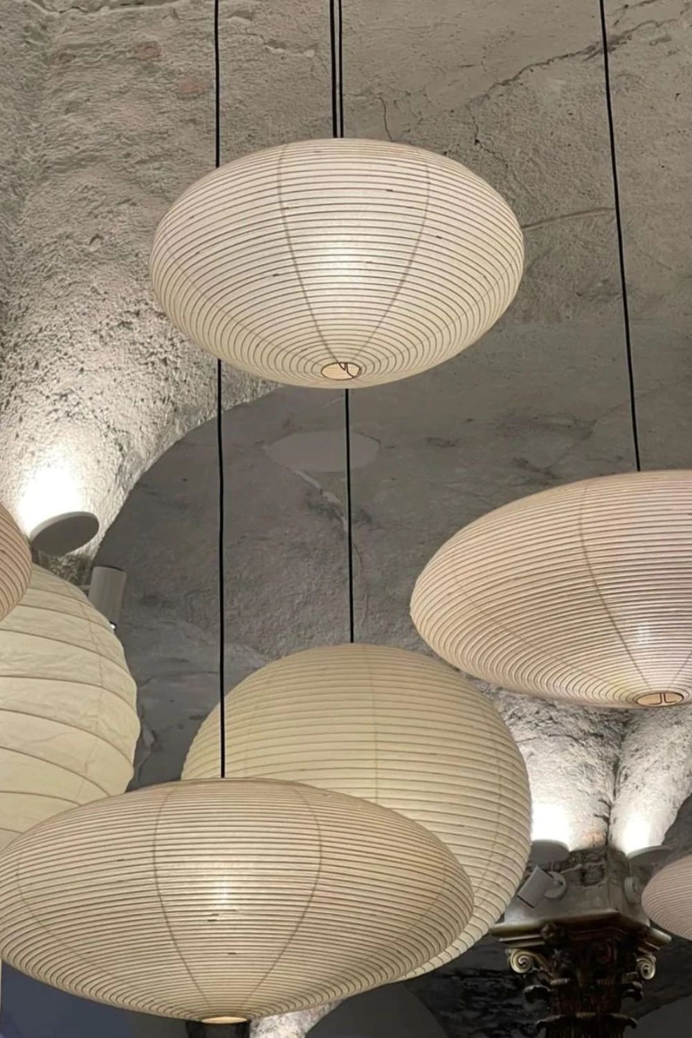 Piairaine lampă suspendată Washi hârtie 15
