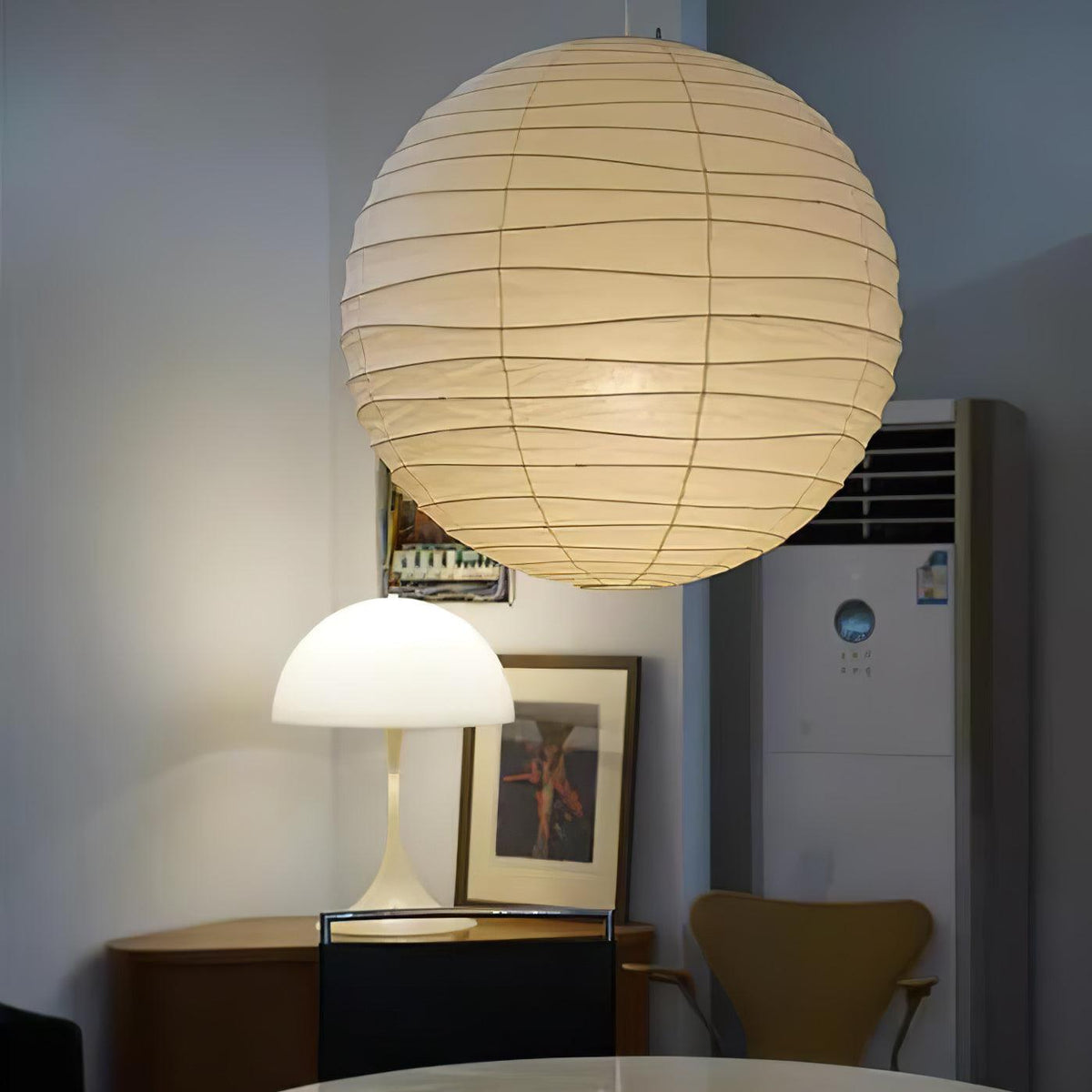 Lunalora lampă suspendată din hârtie, vintage