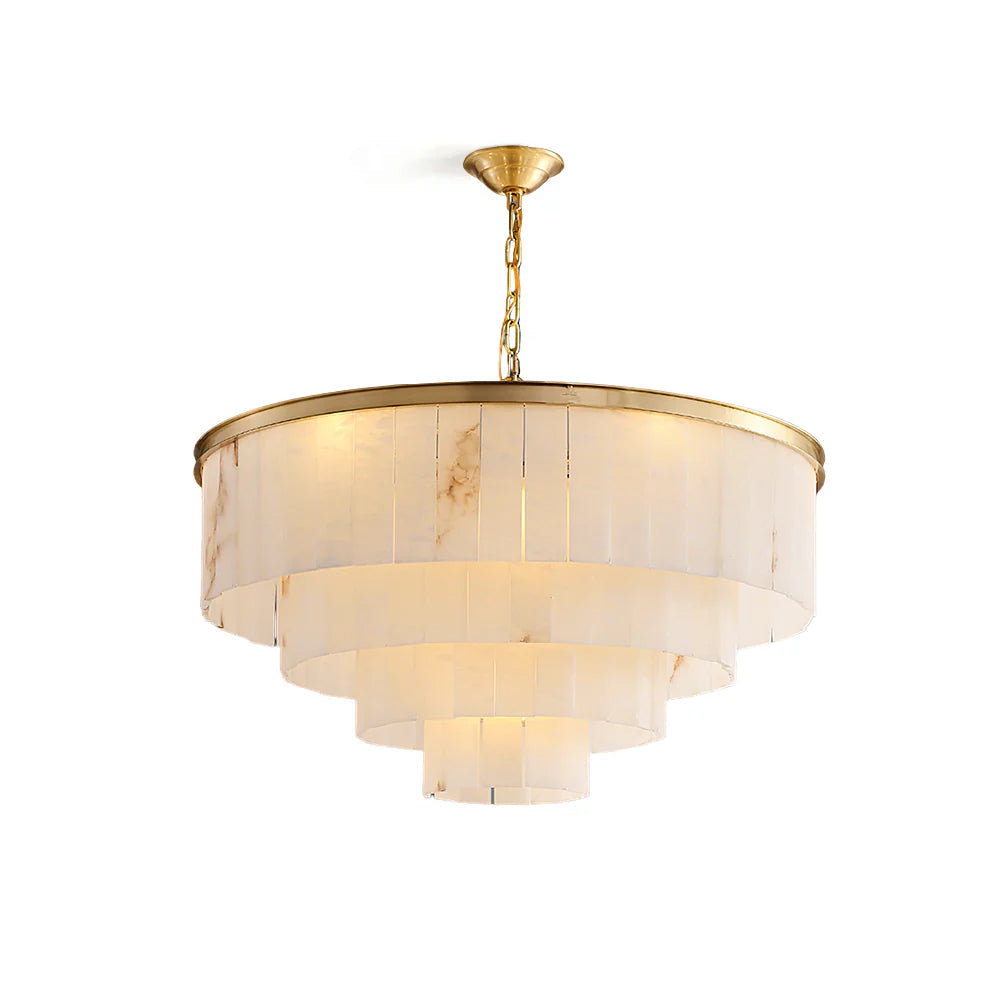 Windham candelabru din alabastru cu halouri stratificate