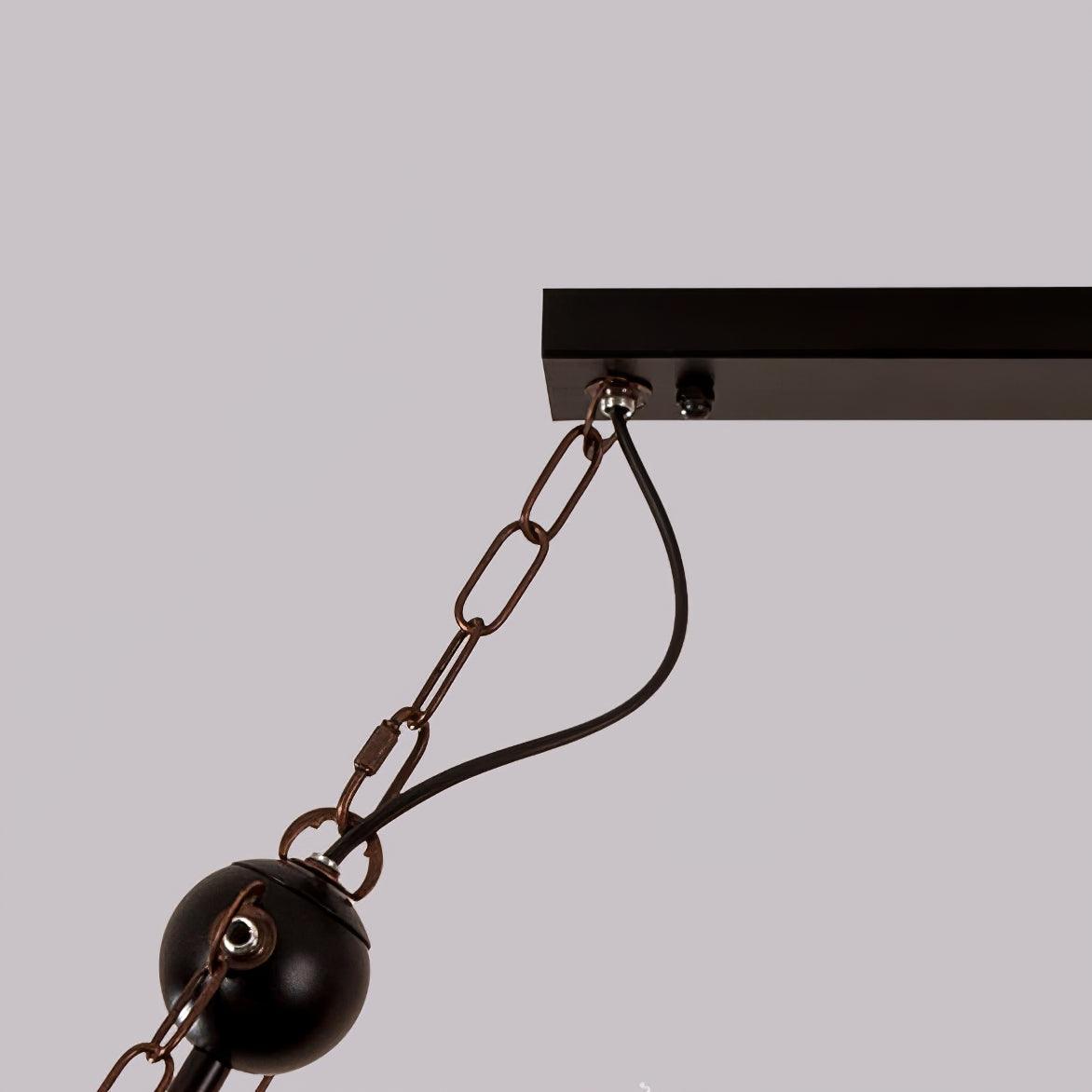 Wexb candelabru Grindă din lemn Becuri Edison Stil Rustican Fermier