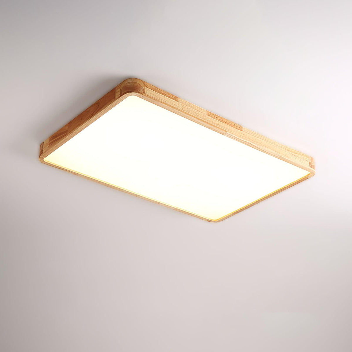 Hano plafonieră din lemn, geometrică