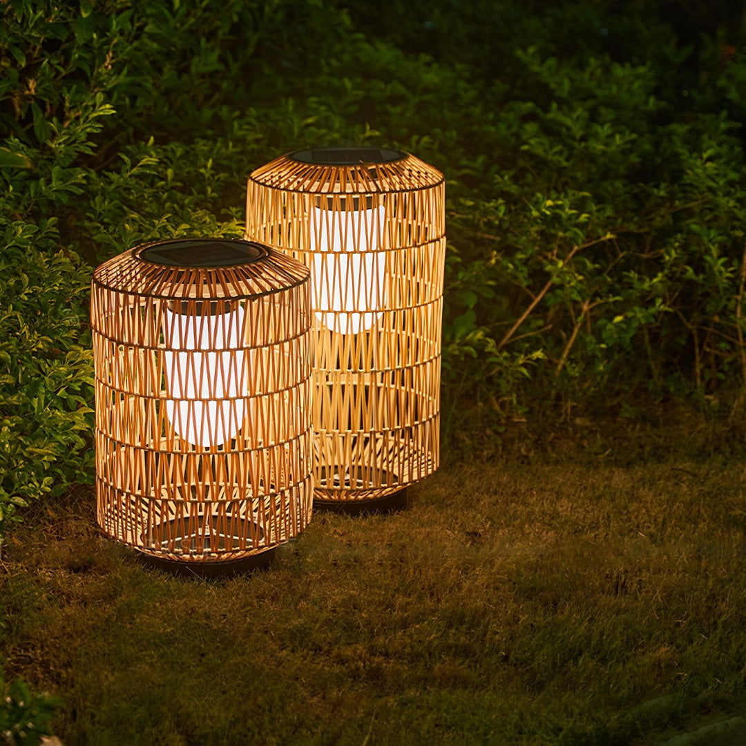 Lampă suspendată din ratan natural exterior