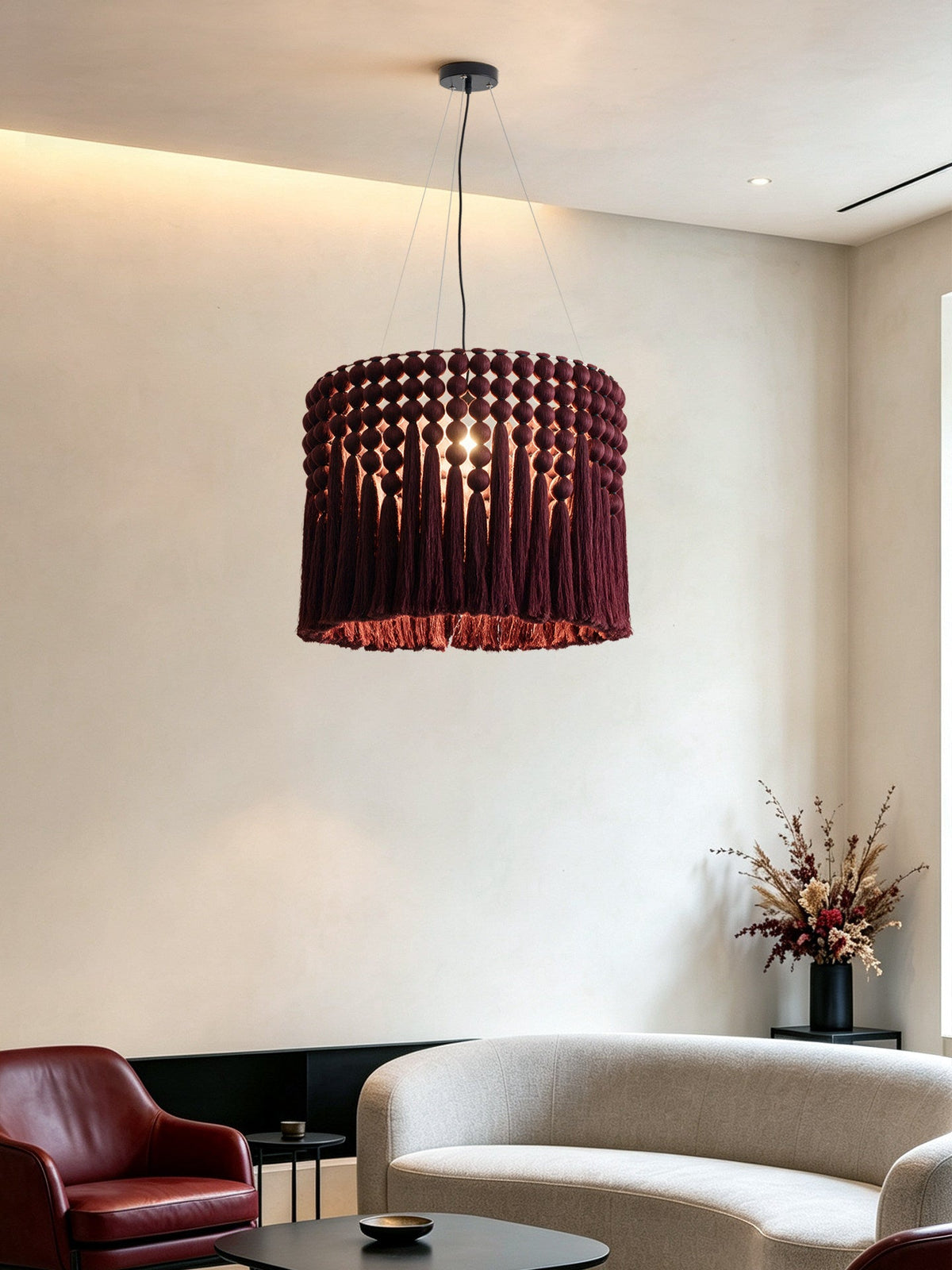 Verleigh lampă suspendată macrame tassel