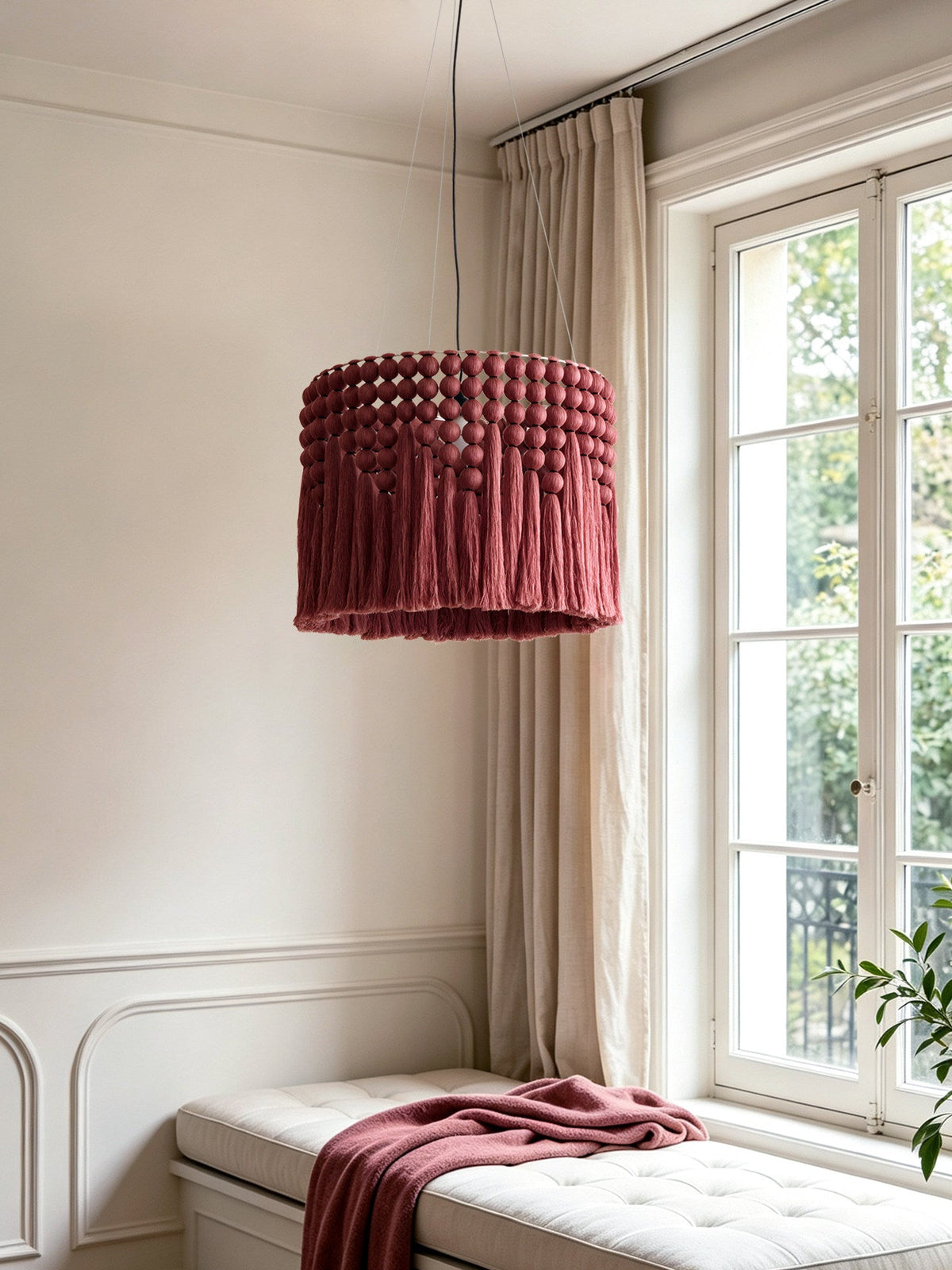 Verleigh lampă suspendată macrame tassel