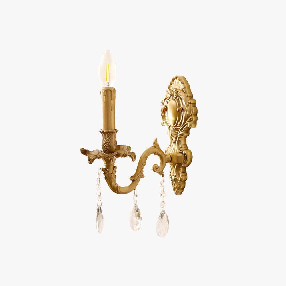 Silva aplică de perete pentru interior din metal și cristal, vintage, de lux, LED, pentru living și hol