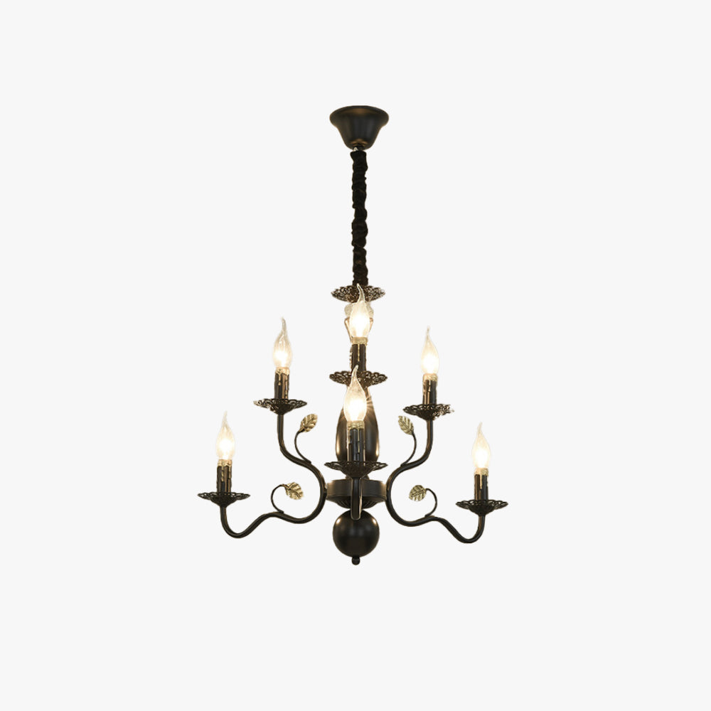 Silva candelabru din sticlă, rustic, pentru living și dormitor