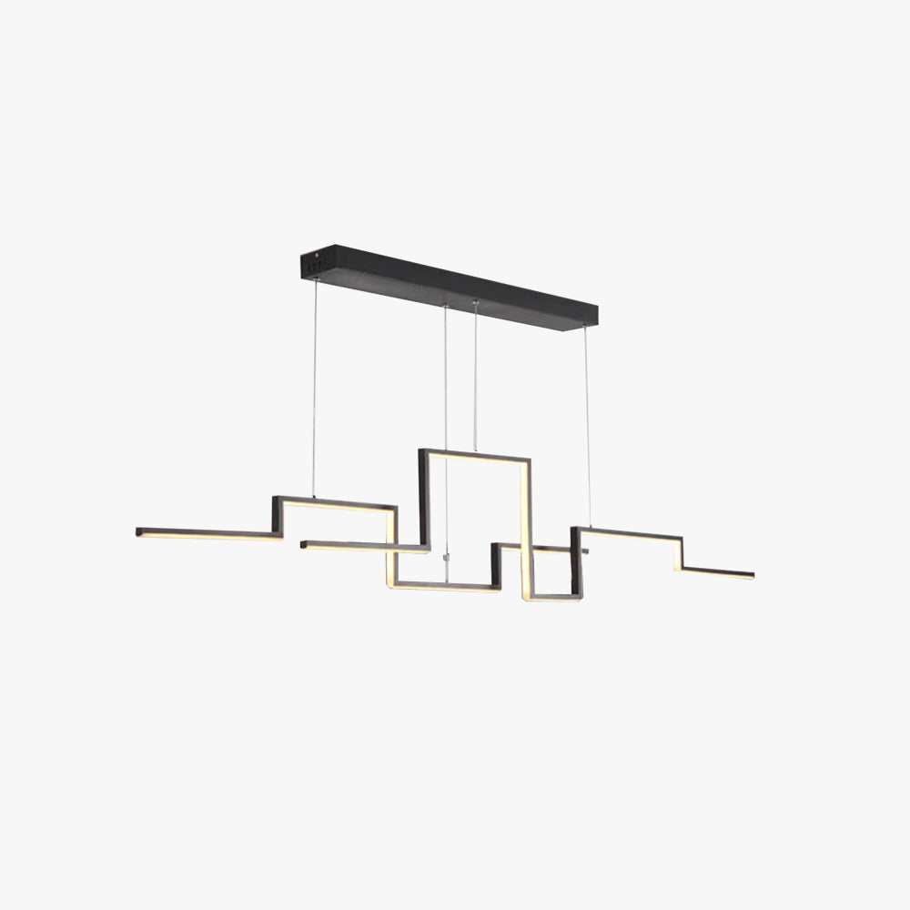 Arisha Designer Linear metal lampă suspendată, negru/auriu
