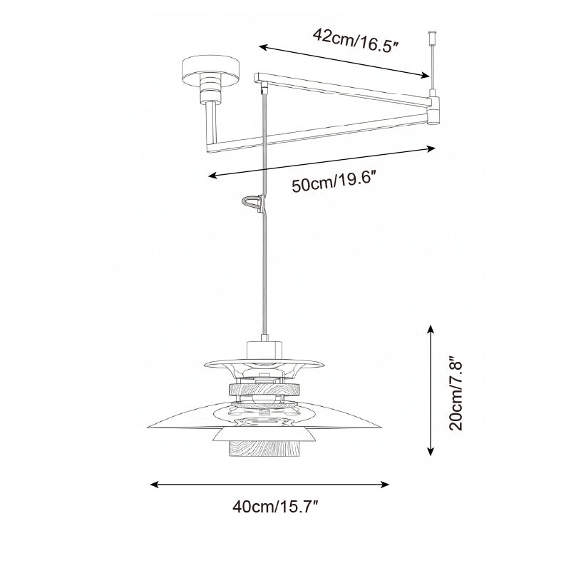 Calelette Swing Arm lampă suspendată