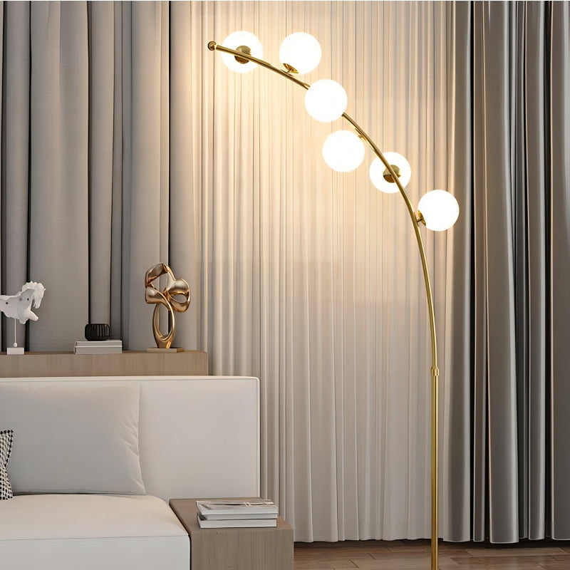 Valentina modern Arc Multi Head Bubble lampadar negru/Aur