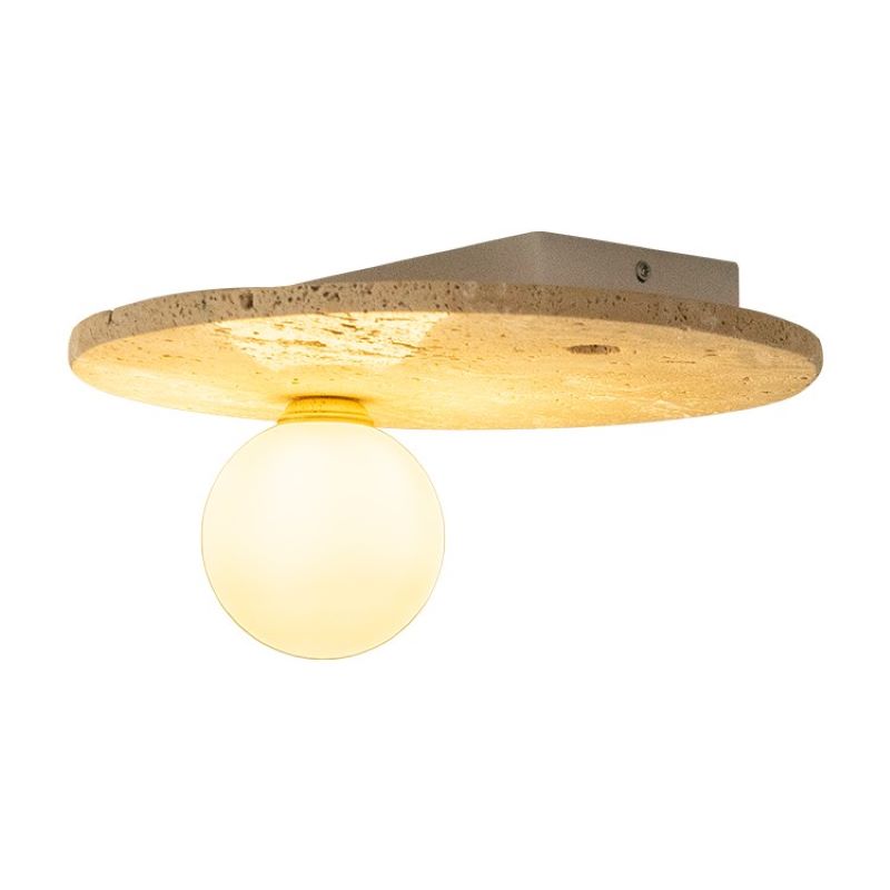 Arisha plafonieră aplicată din metal și sticlă, modernă, cu glob, pentru living