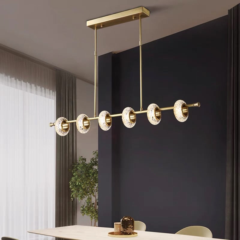 Kristy modern de lux lampă suspendată metal/sticlă aurie