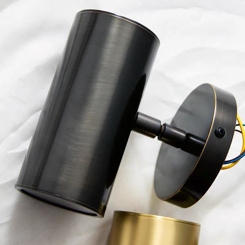 Aria aplică de Perete Spotlight Cilindric metal, Aur/negru