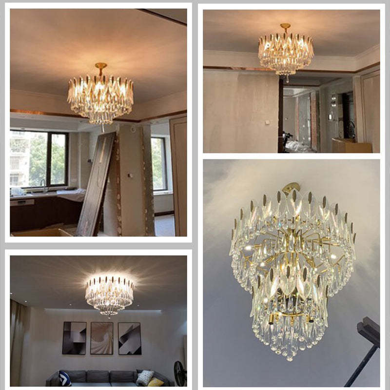 Arisha de lux Feather cristal candelabru, living