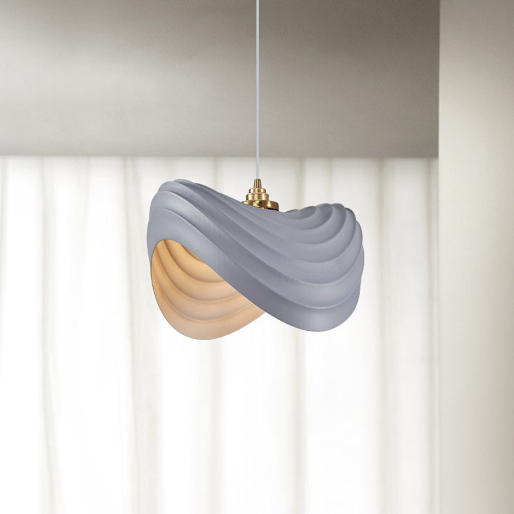 Ritta Wabi-Sabi Minimalism Ripple lampă suspendată, Rășină & metal