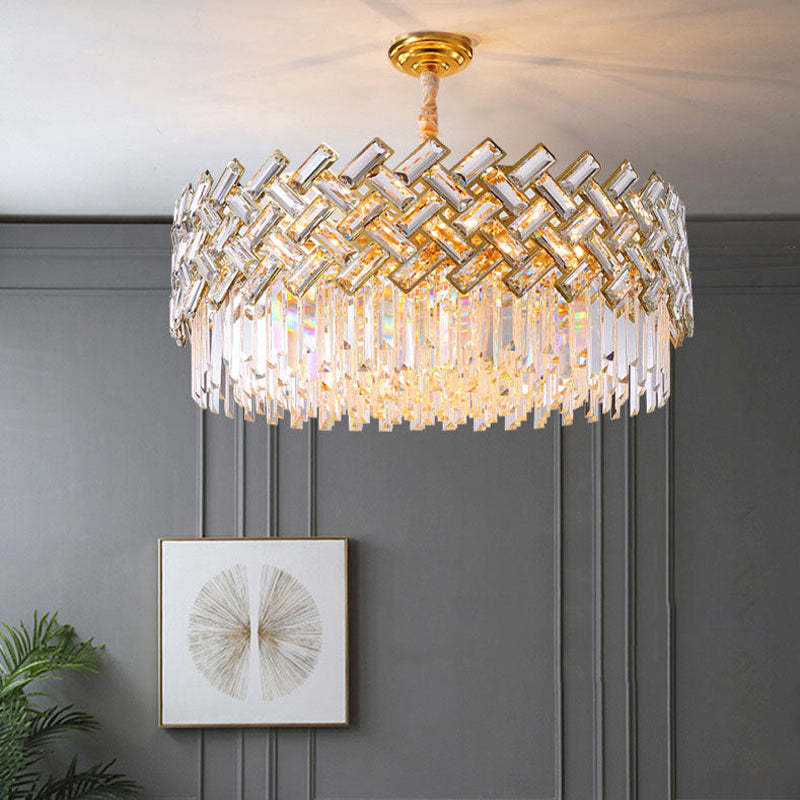 Kristy candelabru auriu din cristal și metal, de lux