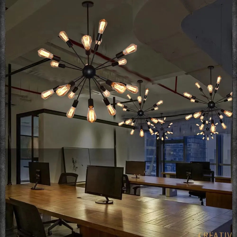 Austin candelabru industrial negru pentru Sufragerie, pentru restaurant