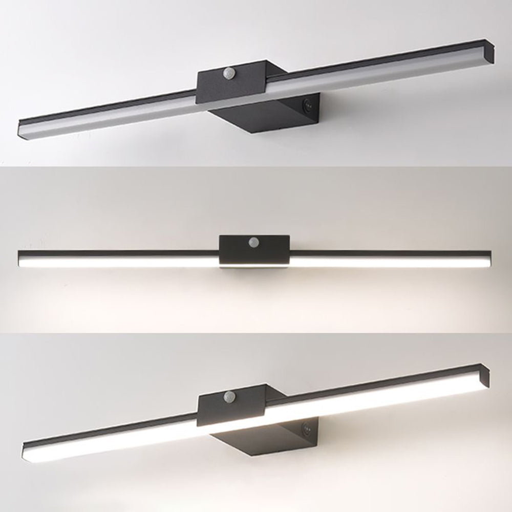 Arisha aplică de perete minimalistă liniară din metal, negru/alb, pentru baie