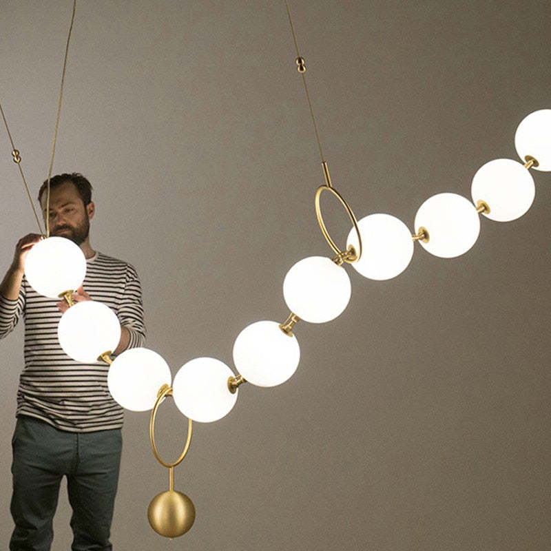 Valentina lampă suspendată postmodernă cu globuri, design tip colier