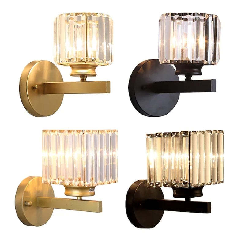 Arisha aplică de perete din cristal, modernă, LED, pătrată, rotundă