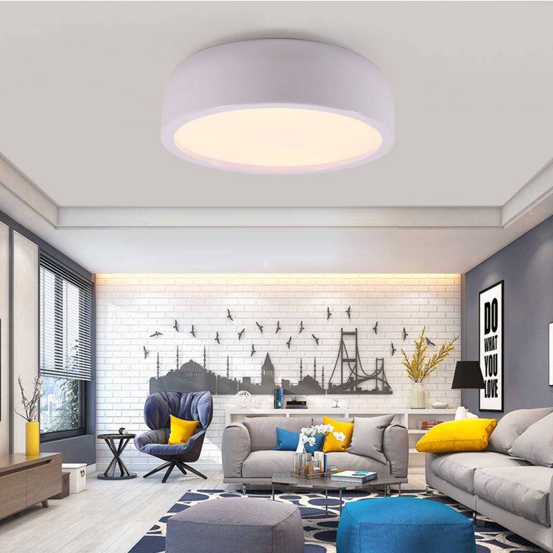 Arisha lampă de tavan modernă cu formă de farfurie din metal, negru/alb