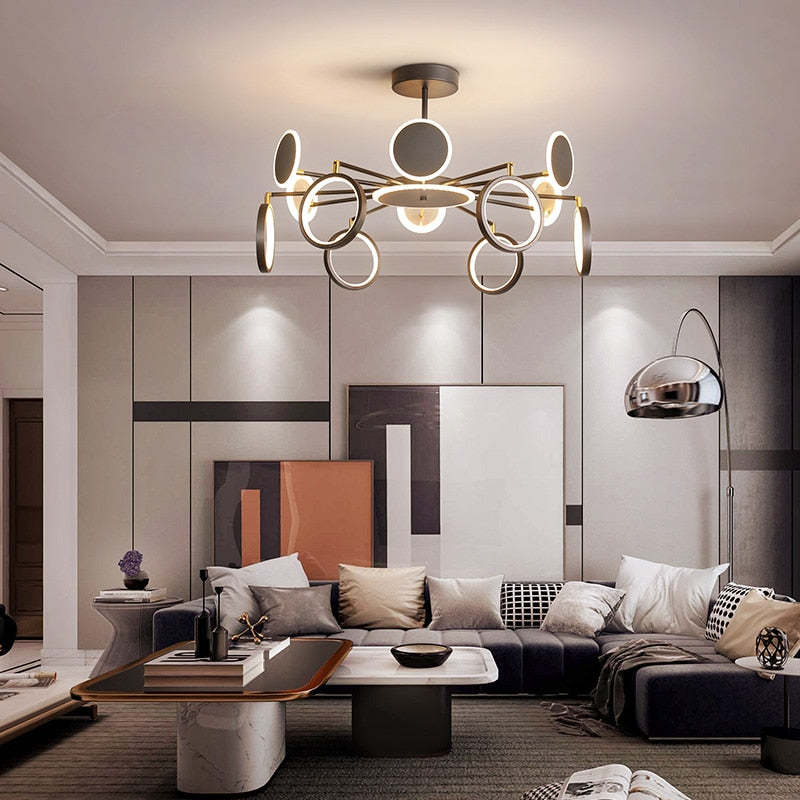 Arisha candelabru modern LED Geometric negru Reglabil
