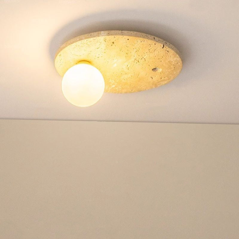 Arisha plafonieră aplicată din metal și sticlă, modernă, cu glob, pentru living
