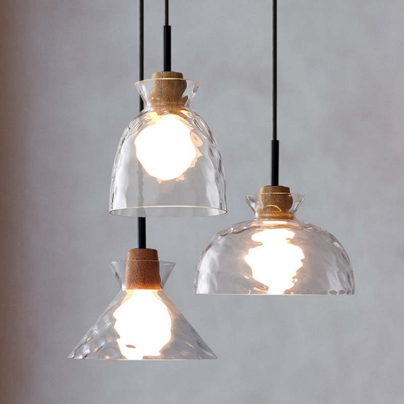 Arisha lampă suspendată din sticlă, minimalistă, geometrică, pentru sufragerie