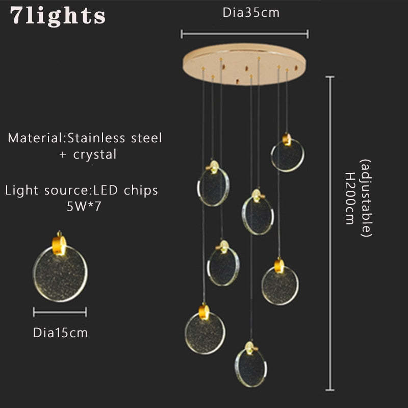 Kristy candelabru Circular Ripple Rotund din cristal auriu