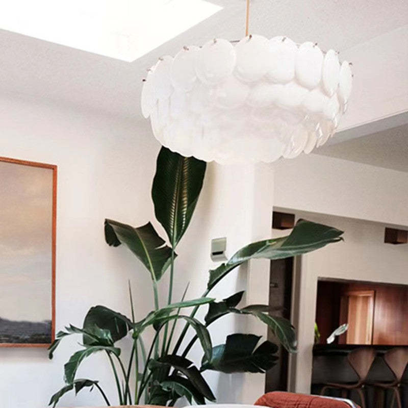 Arisha alb Art Deco candelabru, Ceramic Leaf & metal