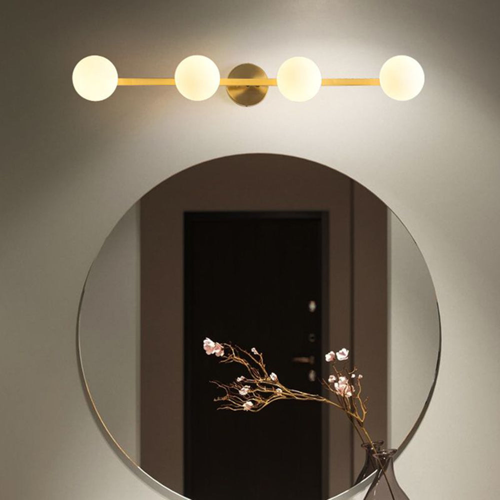 Valentina Retro glob Linear metal/aplică de perete din sticlă, auriu, Bathroom, pentru baie