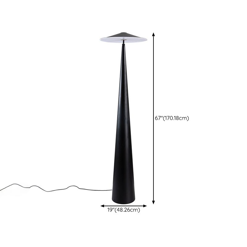 Salgado lampadar modern cu Formă de Farfurie din metal, negru
