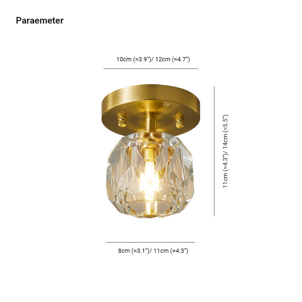 Kristy de lux Diamant metal/ plafonieră aplicată, Culoarea aurie